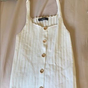 shein button front tank top